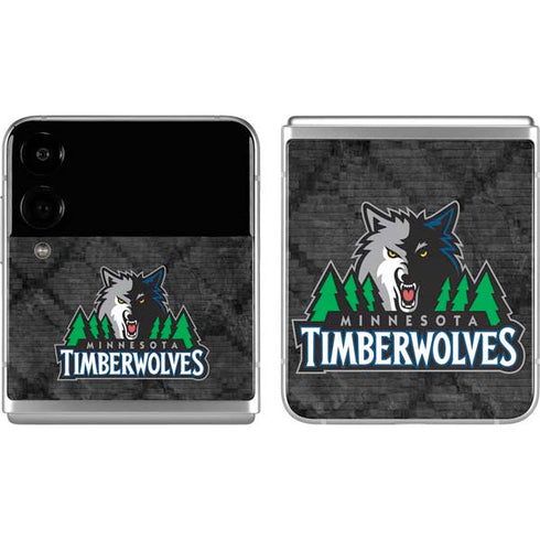 NBA Minnesota Timberwolves Dark Rust Galaxy Z Flip4 5G Skin